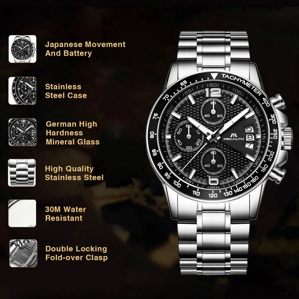 0089M | Quartz Men Watch | Stainless Steel Band