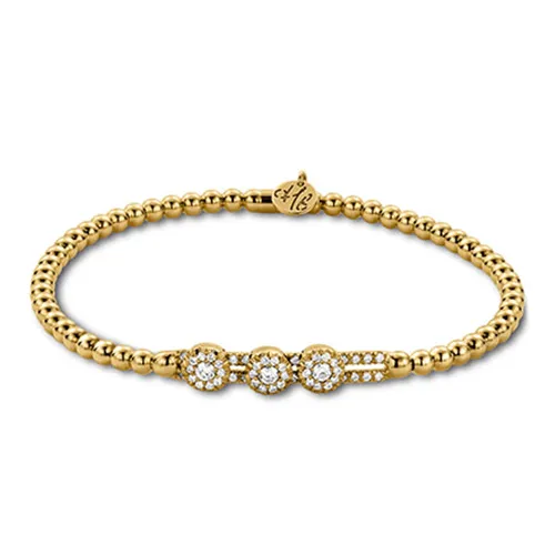 0.54ctw, 18K Yellow Gold Tresore Stretch Bracelet