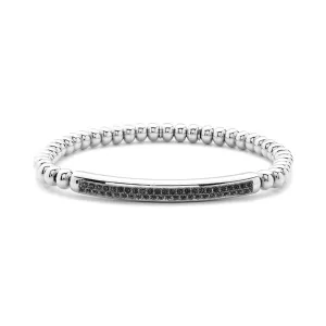 0.60ctw, 18K White Gold Tresore Stretch Bracelet