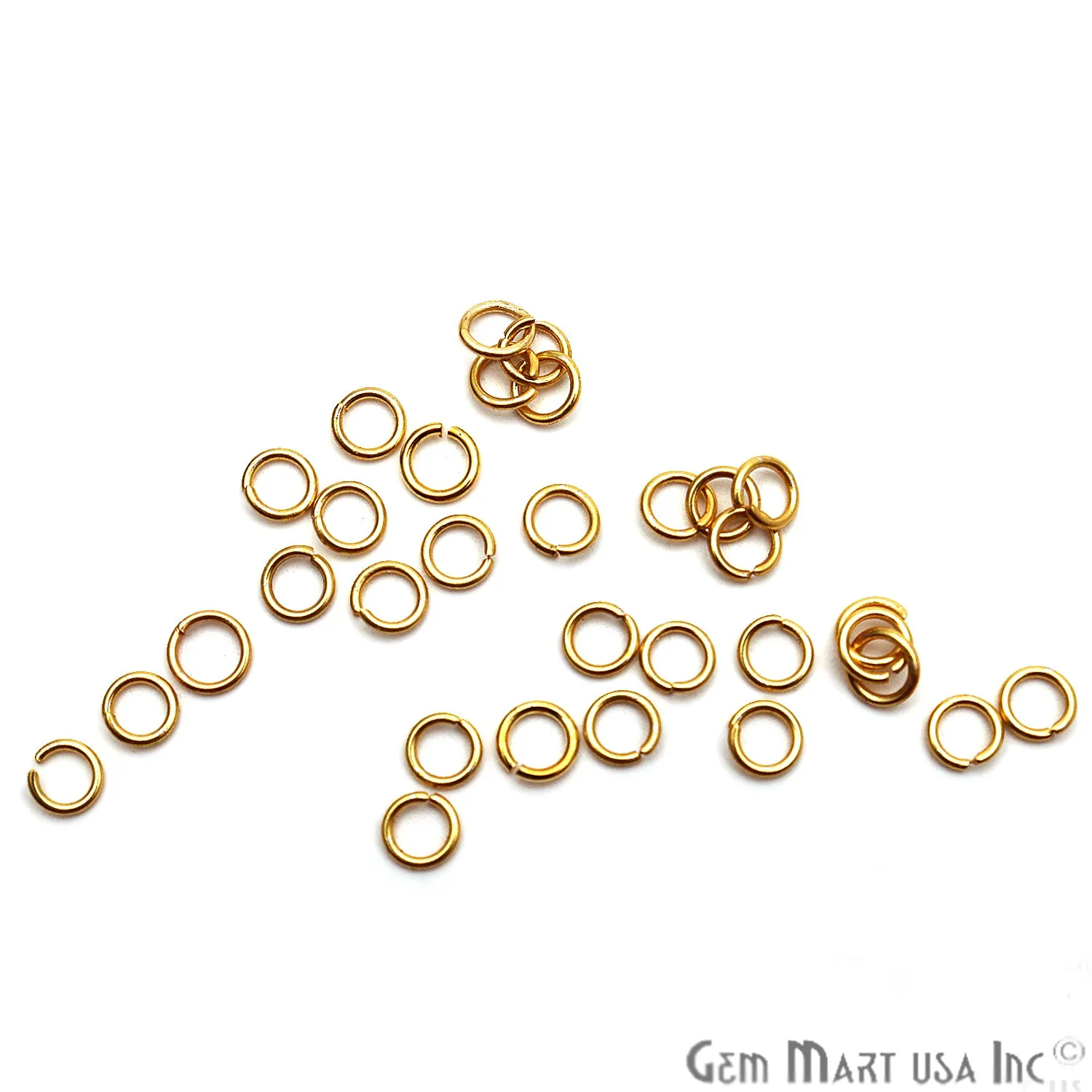 10pc Lot Open Jump Rings 4mm Gold Plated Finding Jewelry Charm