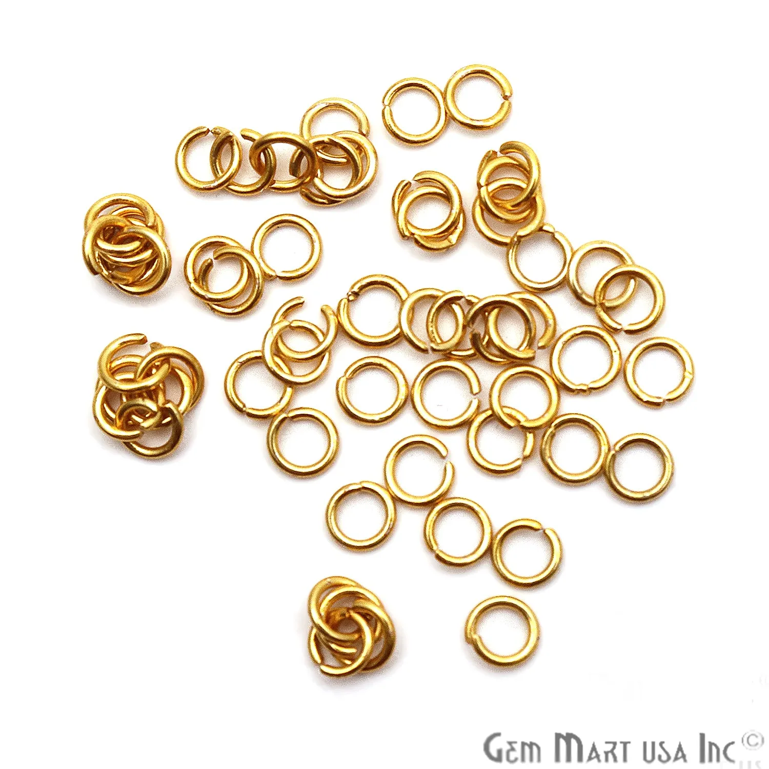 10pc Lot Open Jump Rings 4mm Gold Plated Finding Jewelry Charm