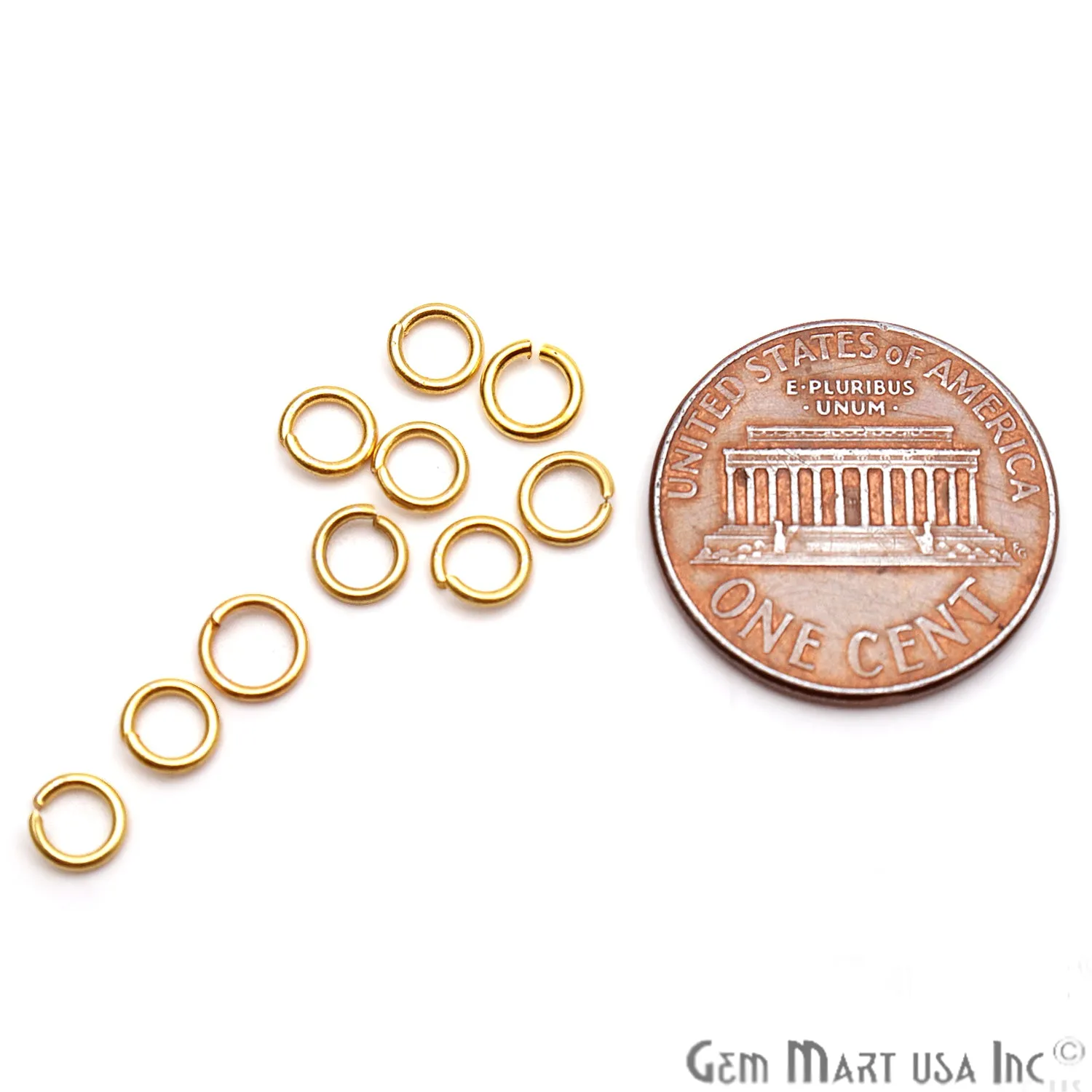 10pc Lot Open Jump Rings 4mm Gold Plated Finding Jewelry Charm