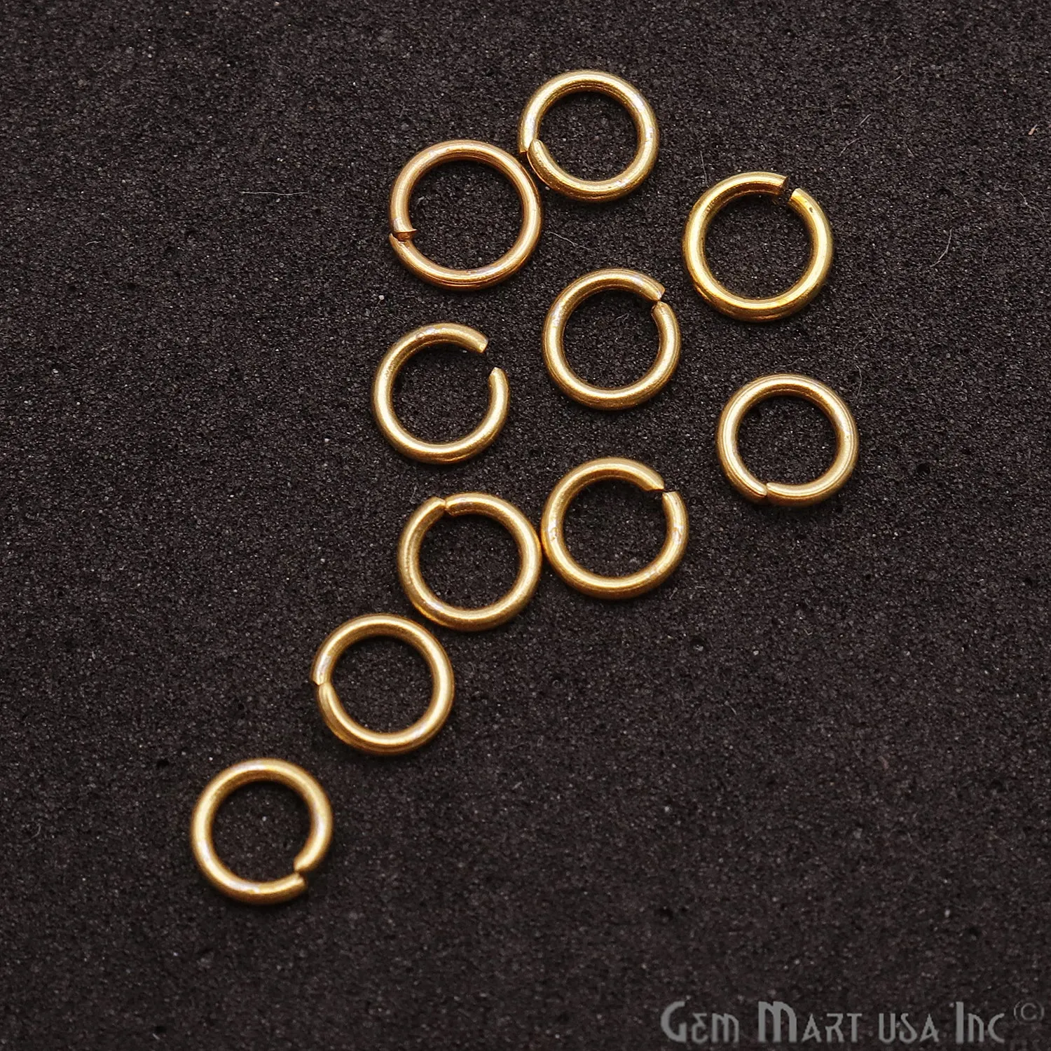 10pc Lot Open Jump Rings 4mm Gold Plated Finding Jewelry Charm