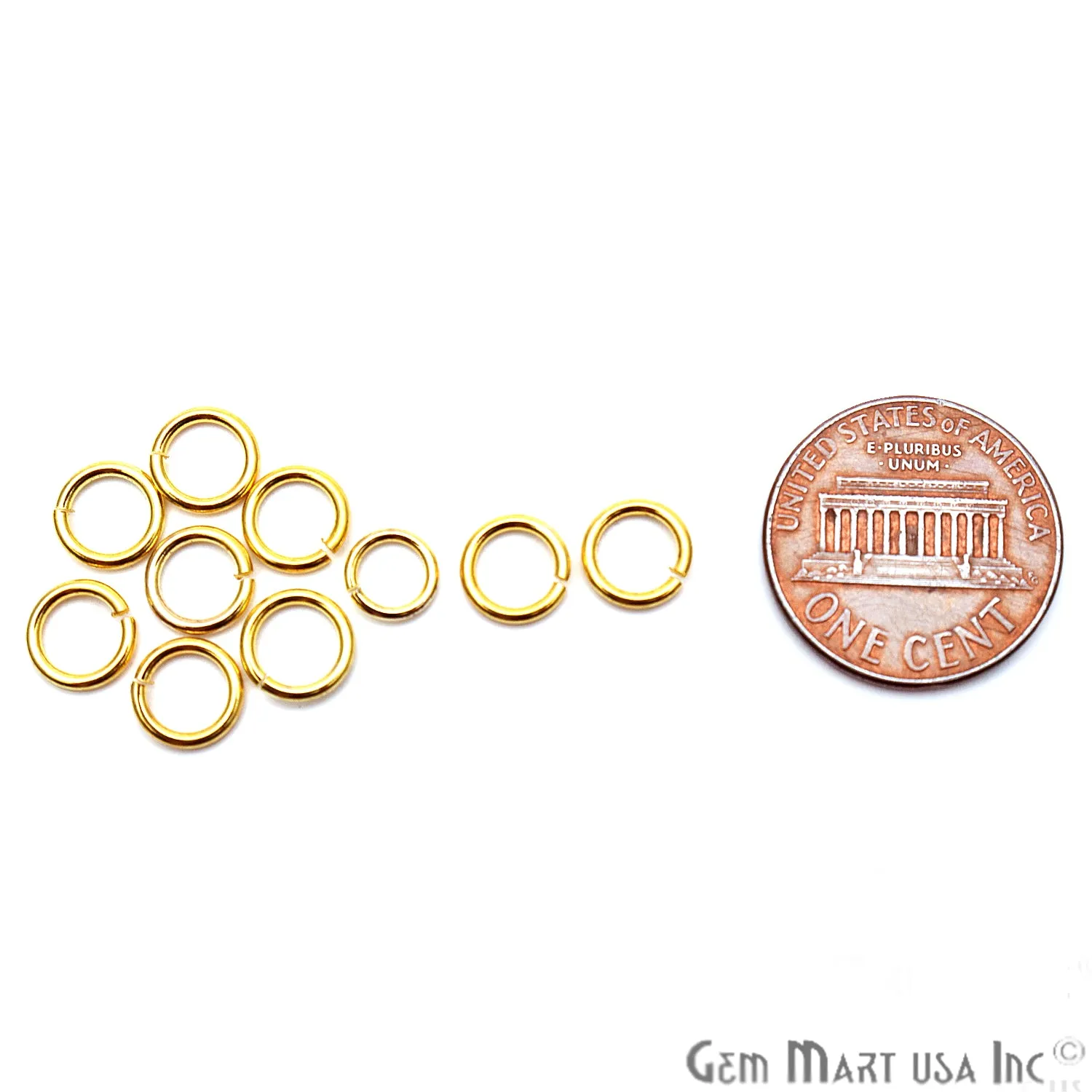 10pc Lot Open Jump Rings 6mm Gold Plated Finding Jewelry Charm