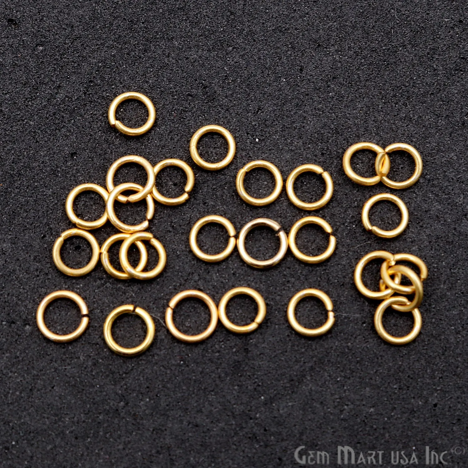 10pc Lot Open Jump Rings 6mm Gold Plated Finding Jewelry Charm