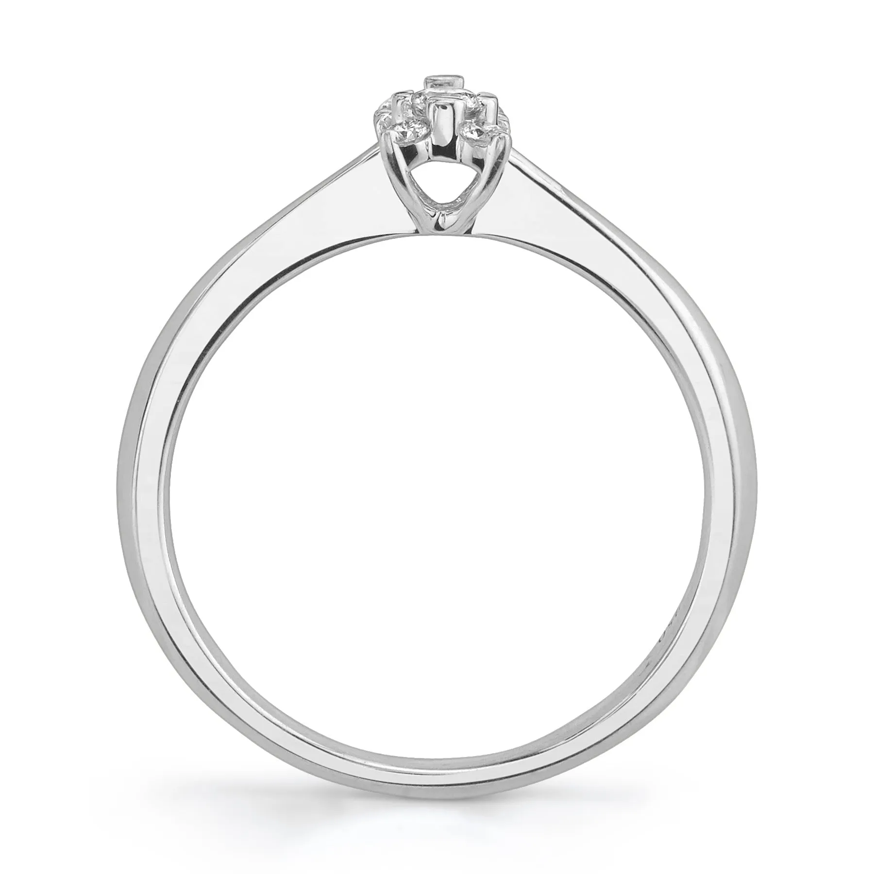 14K White Gold Solitaire Diamond Engagement Ring