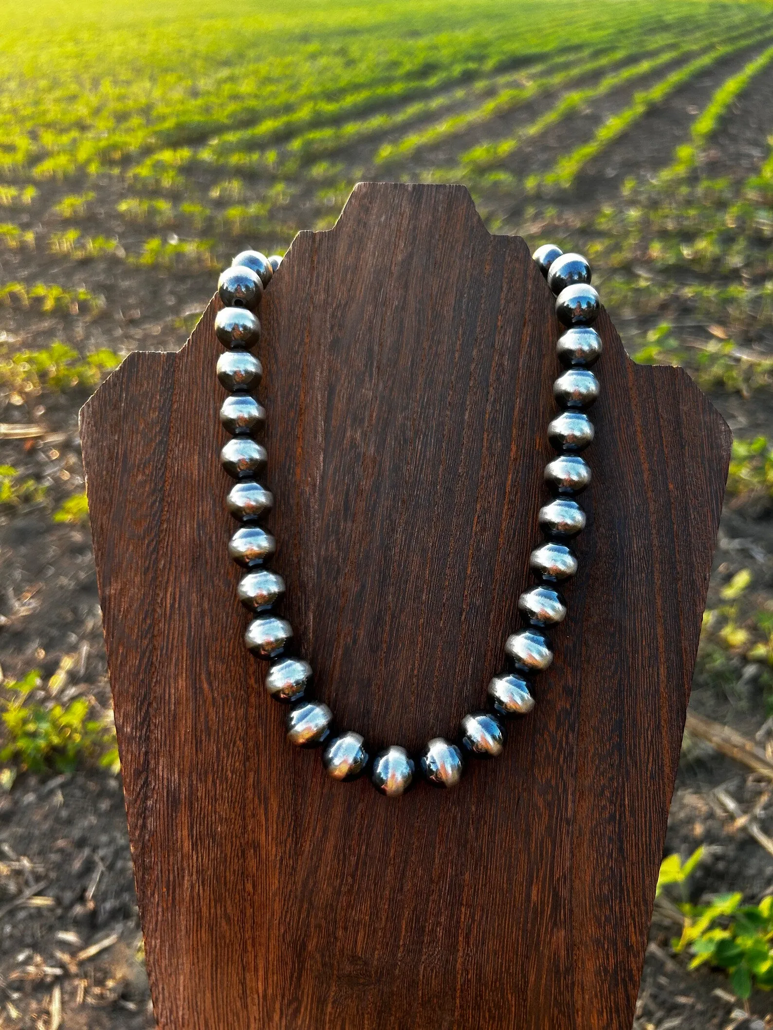 14mm Genuine Navajo Pearl Statement Necklace