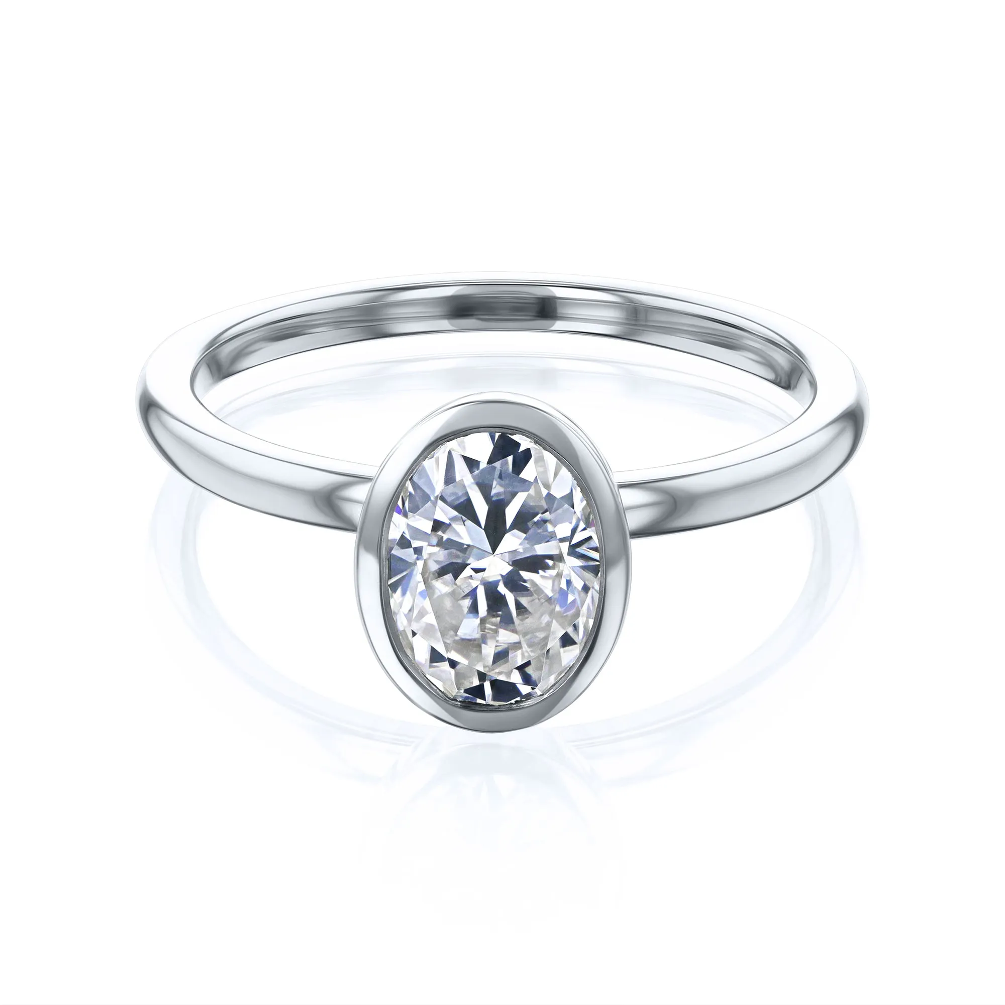 1.50ct Oval Posh X Bezel Ring