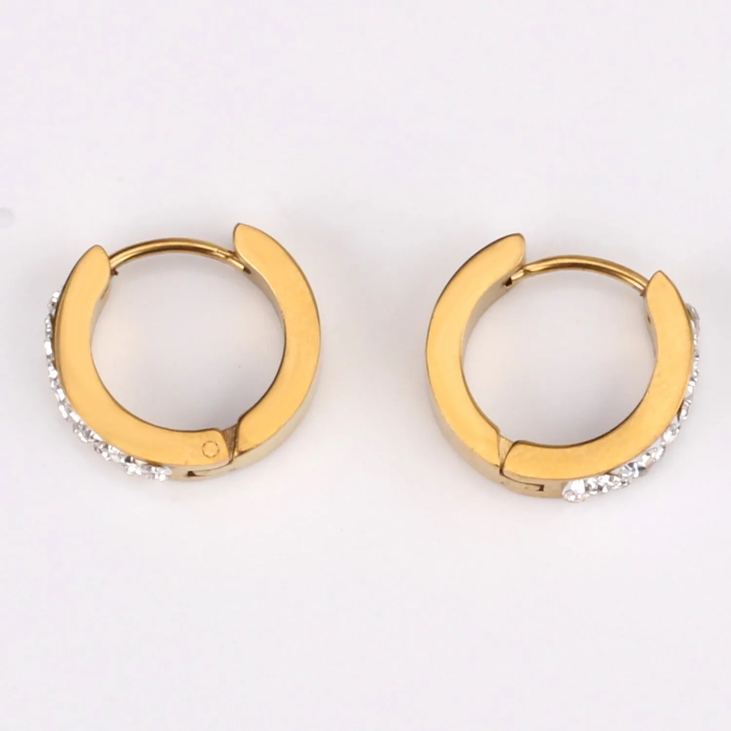 18K Gold PVD Jewel Tiffany Sleepers Earrings