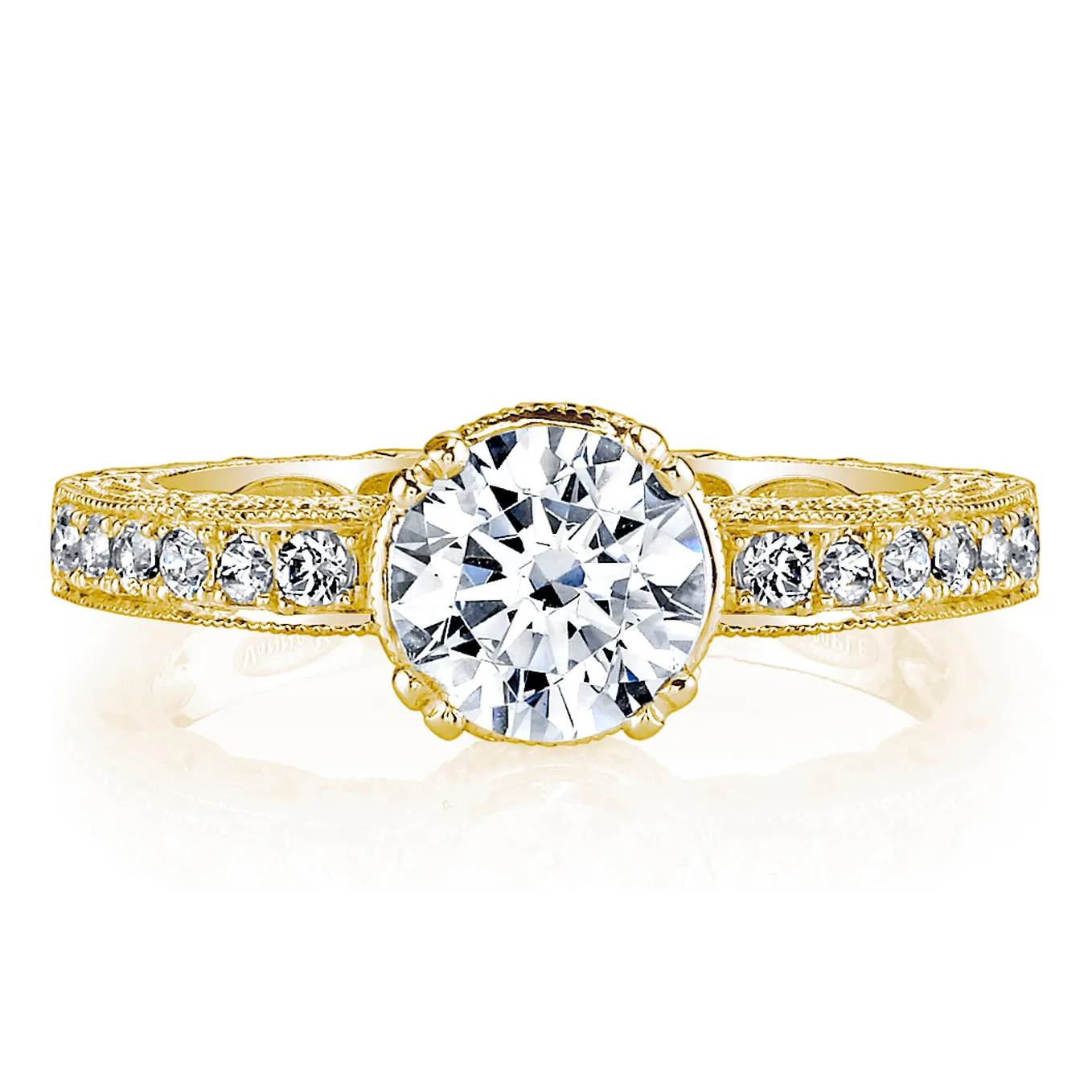 18K YELLOW GOLD DIAMOND ENGAGEMENT RING