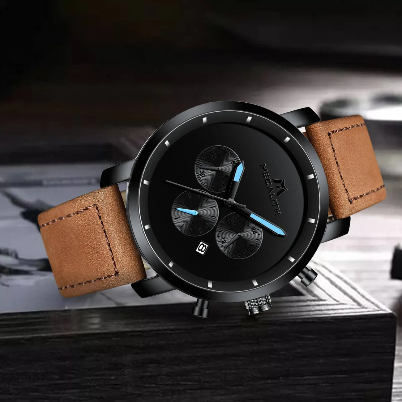 8021M | Quartz Men Watch | Leather Band