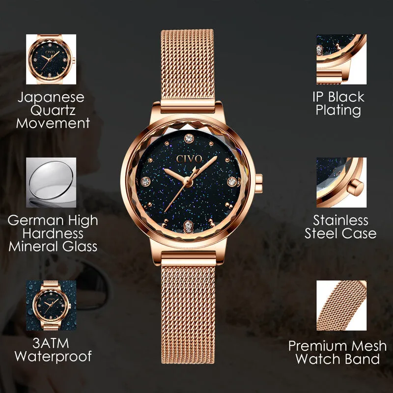 8024C | Quartz Women Watch | Mesh Band