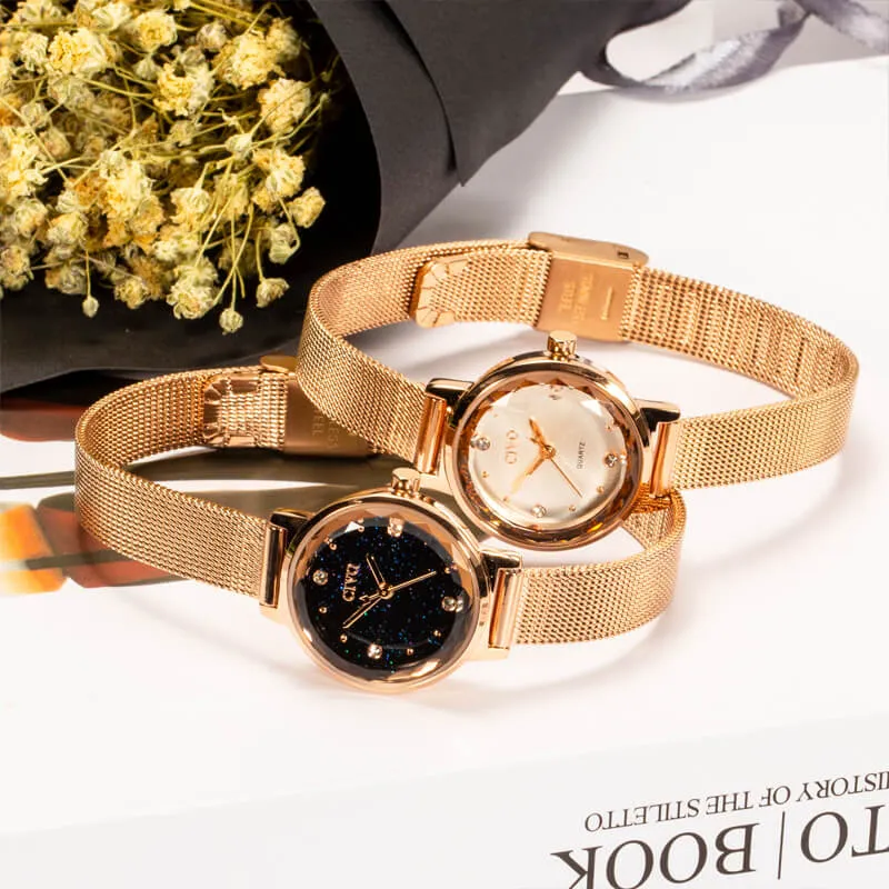 8024C | Quartz Women Watch | Mesh Band