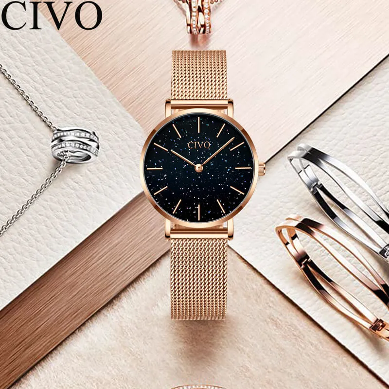 8084C | Quartz Women Watch | Mesh Band