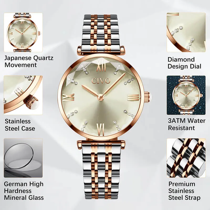 8095C | Quartz Women Watch | Stainless steel Band