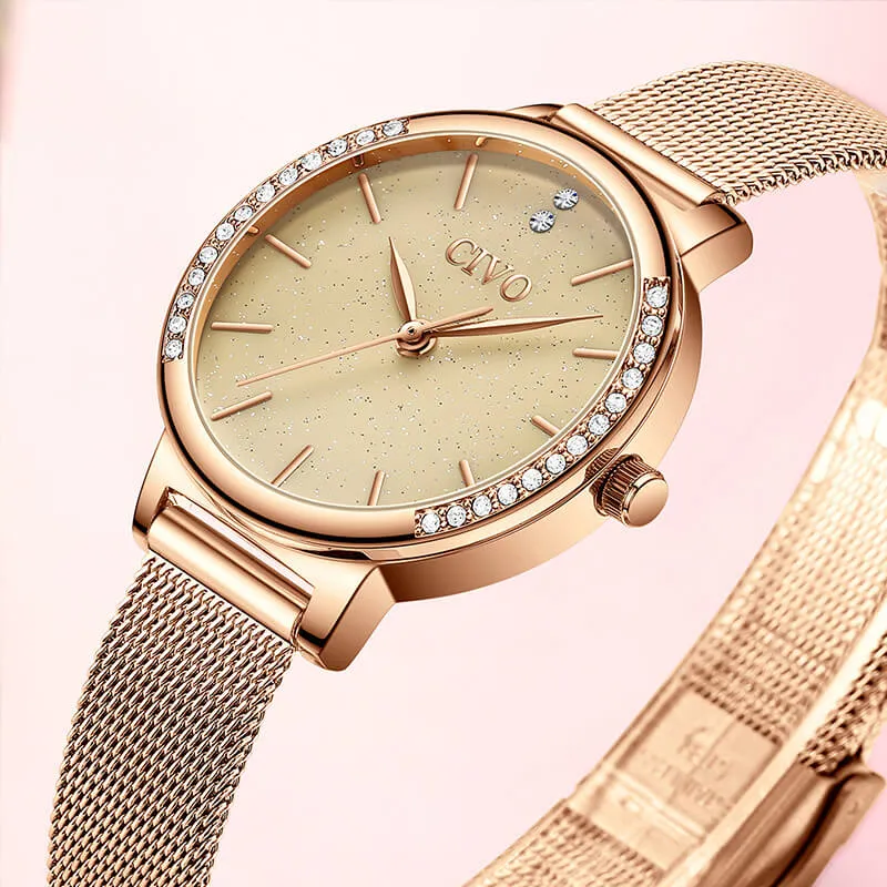 8115C | Quartz Women Watch | Mesh Band