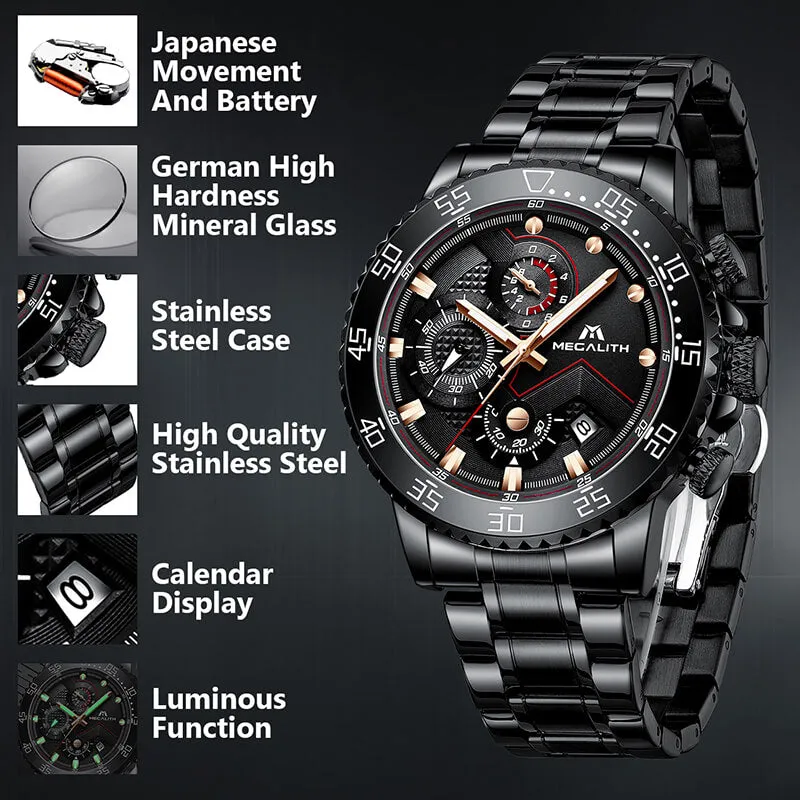 8228M | Quartz Men Watch | Stainless Steel Band