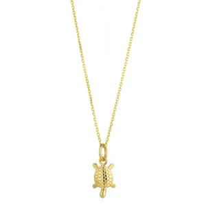 9kt Gold Turtle Pendant Necklace