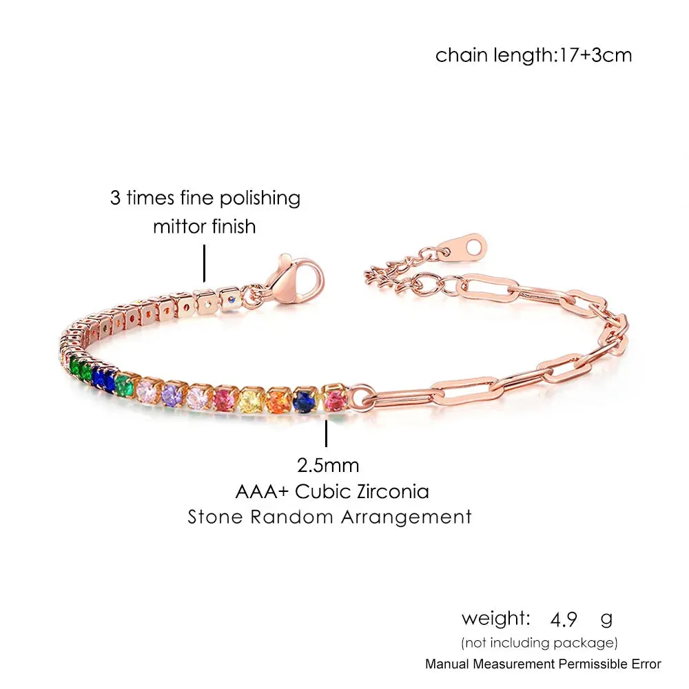 Adjustable Multicolor Charm Bracelet