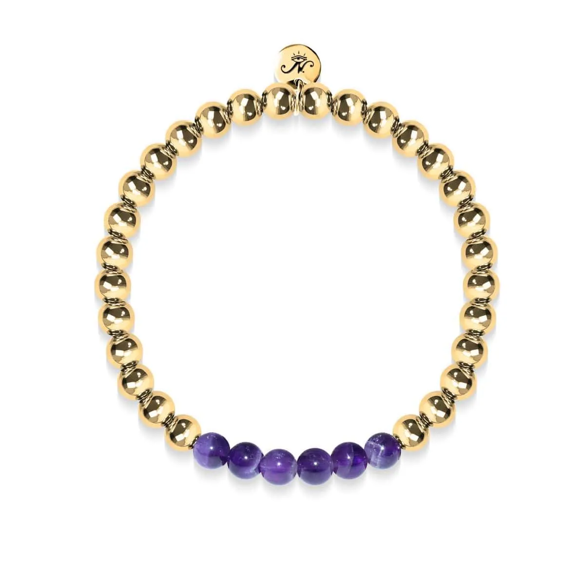 Admiration | 18k Gold | Amethyst | Gemstone Expression Bracelet