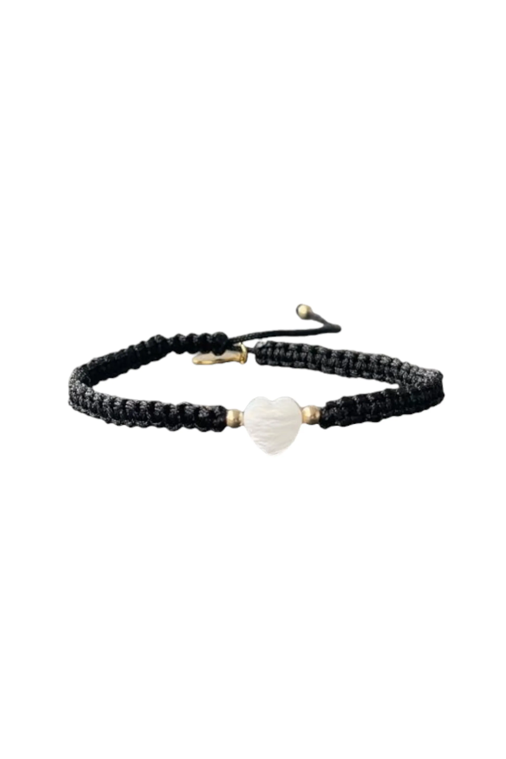 Adults - Heart - Mother of Pearl Citron Bracelets - Onyx