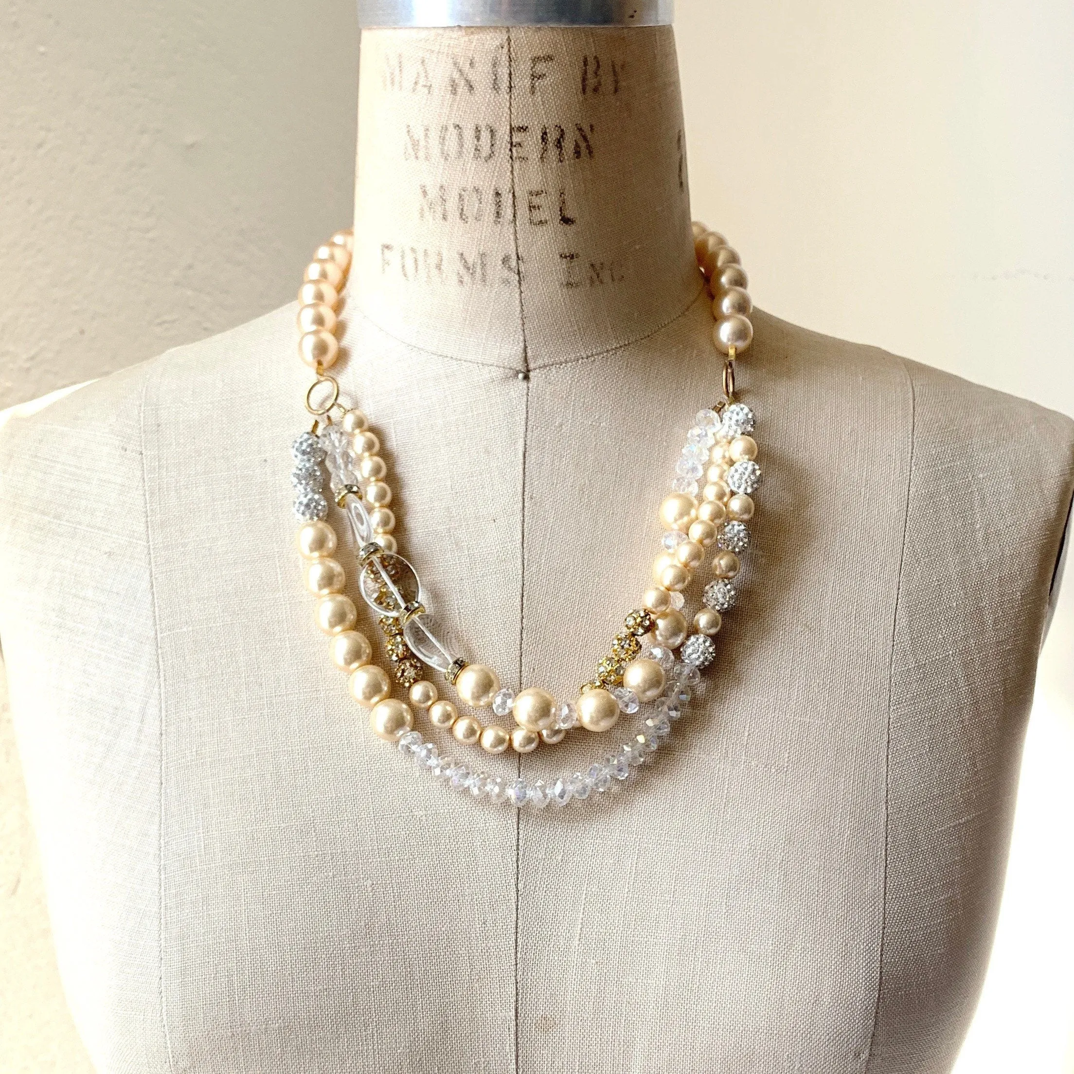 After Tea Multi-Strand Pearl Necklace