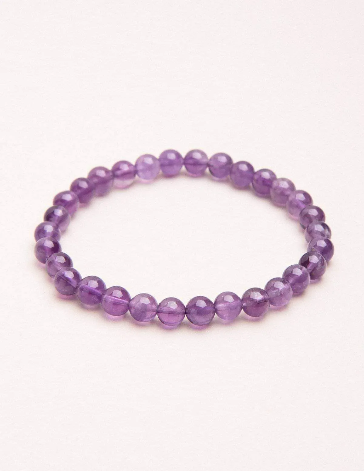 Amethyst Energy Gemstone Bracelet - 6 mm