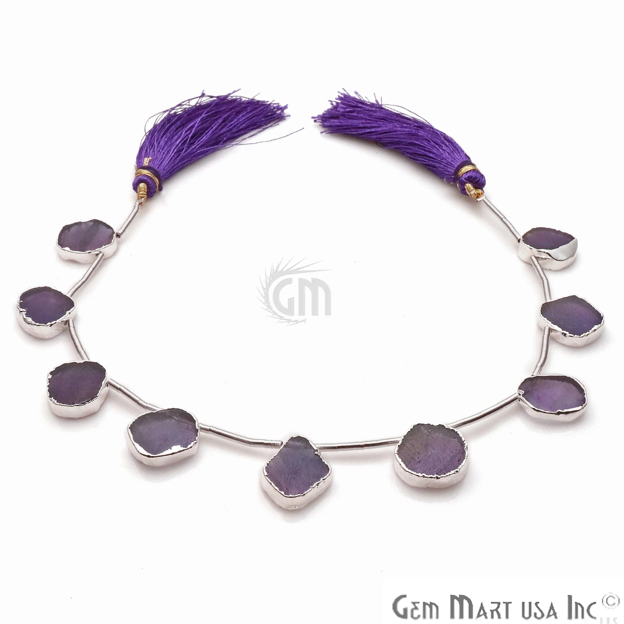 Amethyst Rough Beads, 9 Inch Gemstone Strands, Drilled Strung Briolette Beads, Free Form, 15x18mm