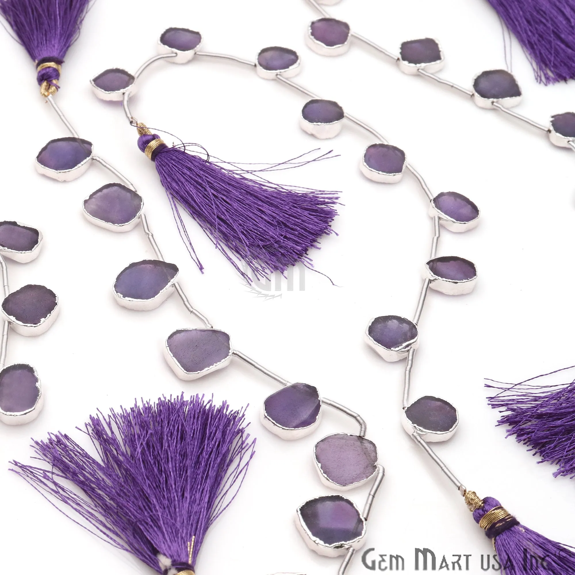 Amethyst Rough Beads, 9 Inch Gemstone Strands, Drilled Strung Briolette Beads, Free Form, 15x18mm