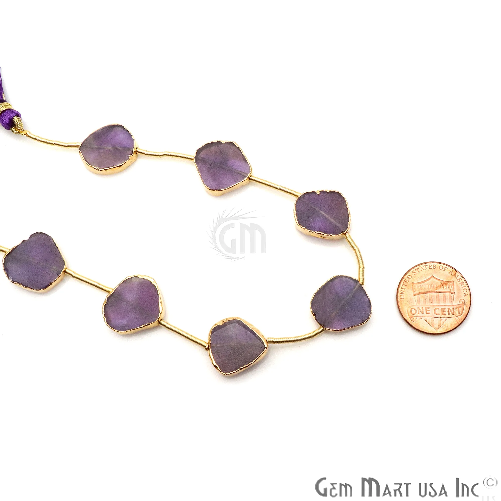 Amethyst Rough Beads, 9 Inch Gemstone Strands, Drilled Strung Briolette Beads, Free Form, 18x15mm