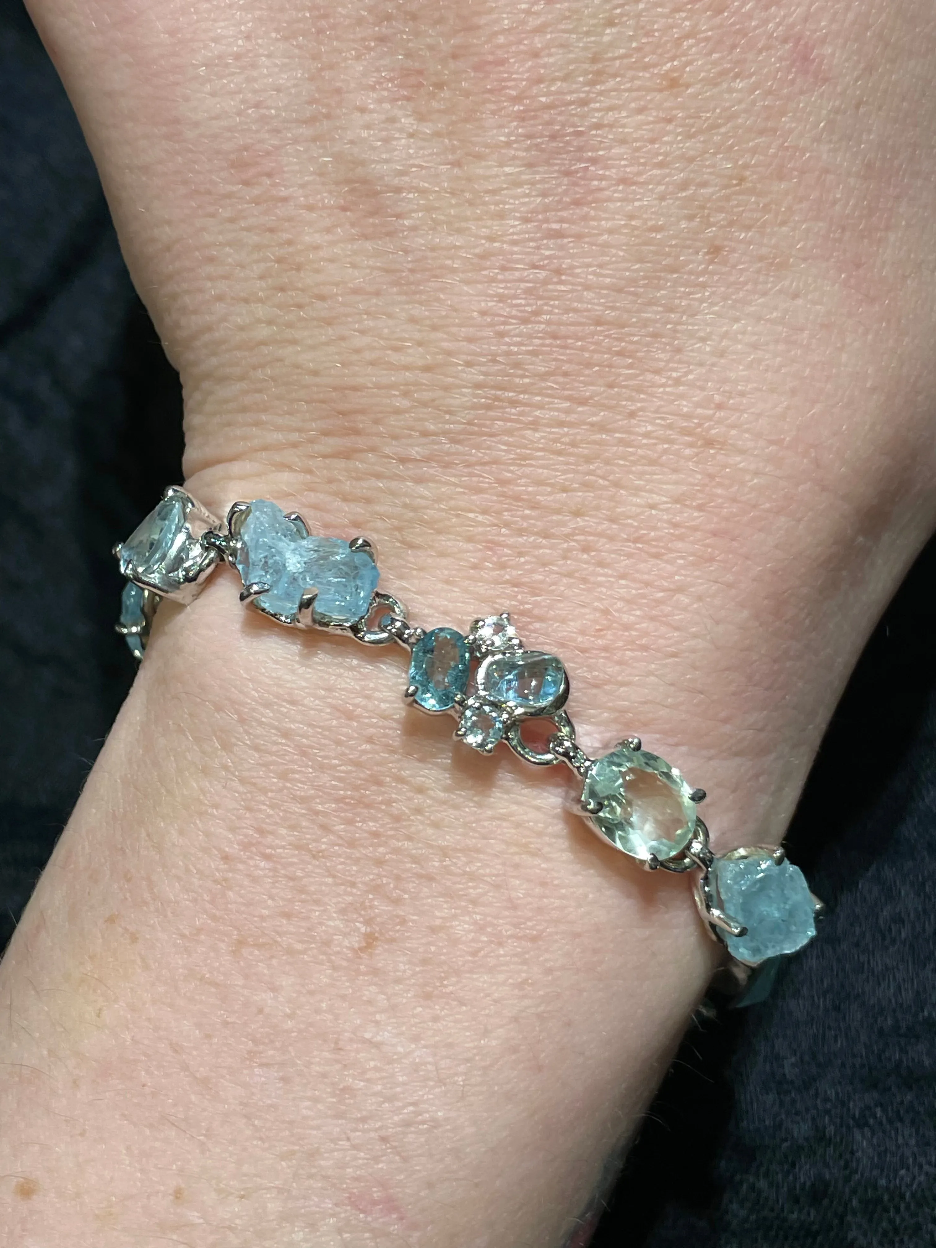 Aquamarine and Blue Topaz Bracelet