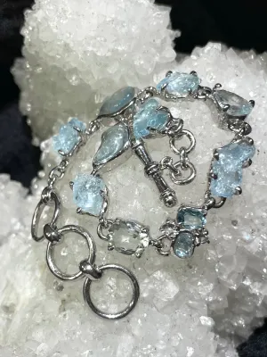 Aquamarine and Blue Topaz Bracelet