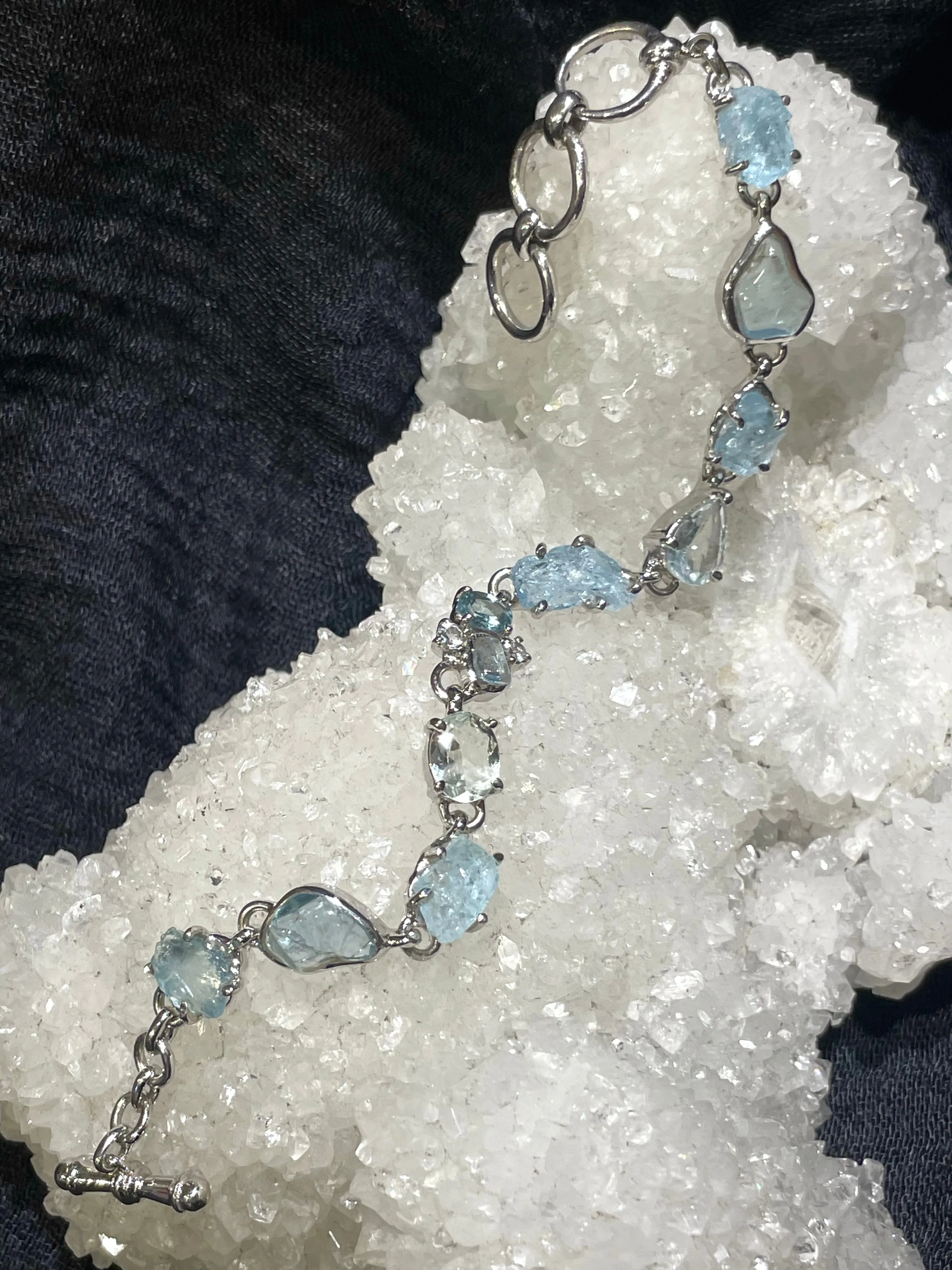 Aquamarine and Blue Topaz Bracelet