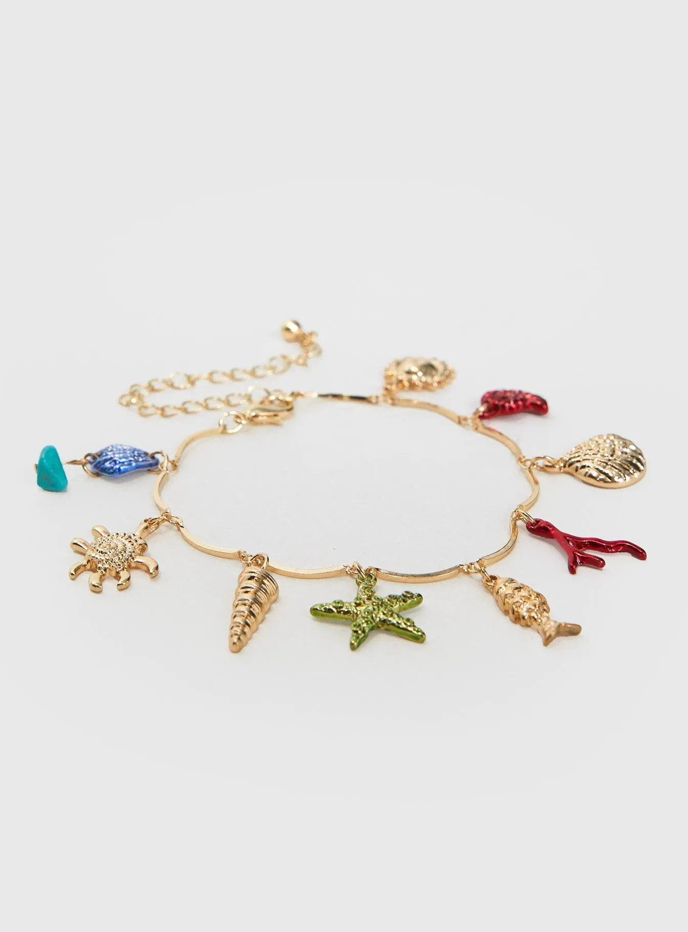 Aquata Charm Bracelet Gold