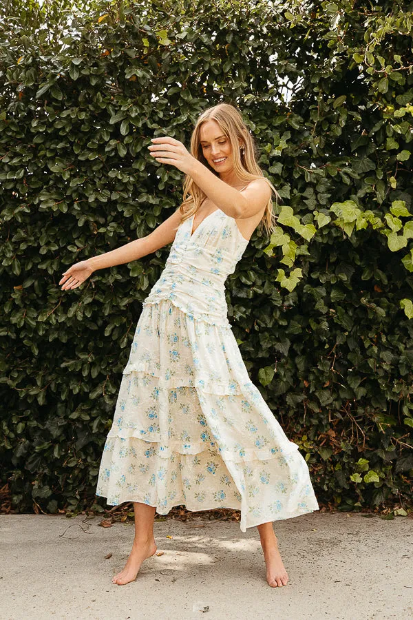 Arabella Floral Tiered Midi Sundress