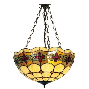 Atlantic 40cm Inverted Tiffany Ceiling Light - Adj Chain