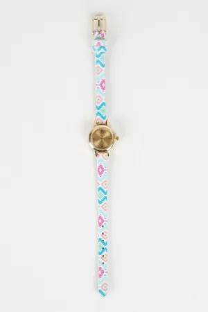 Aztec Pattern Skinny Watch