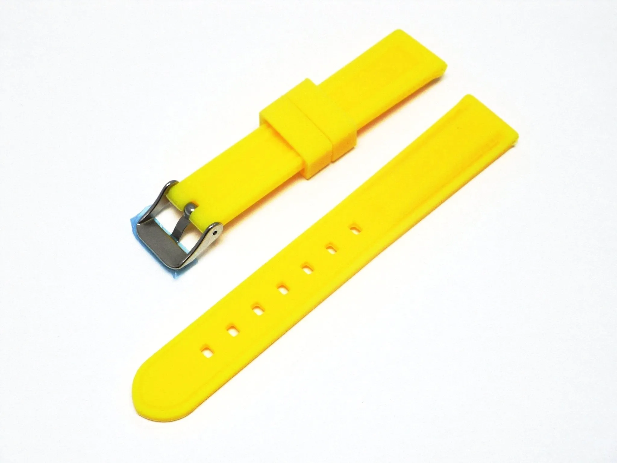 BEST QUALITY,SILICONE WATCH BAND YELLOW  COLOR 18MM, 20MM & 26MM