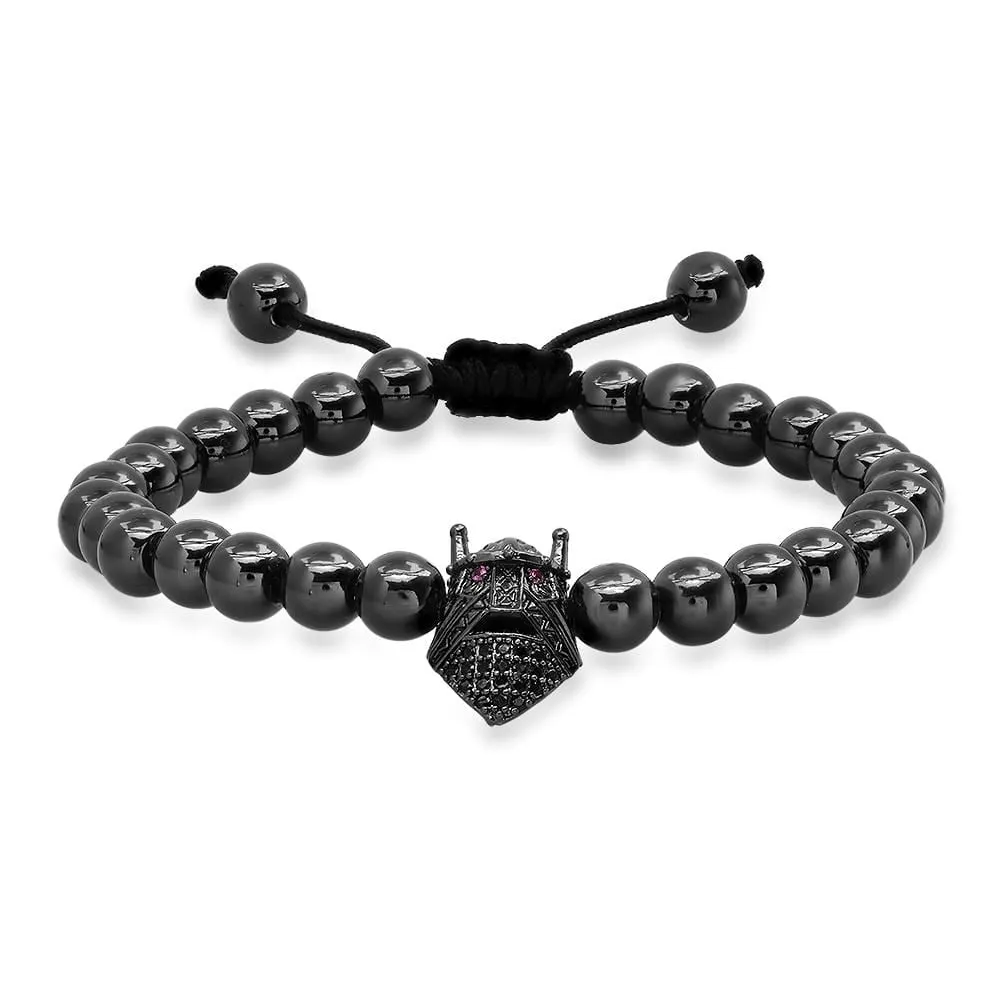 Black Beaded Gladiator Bracelet