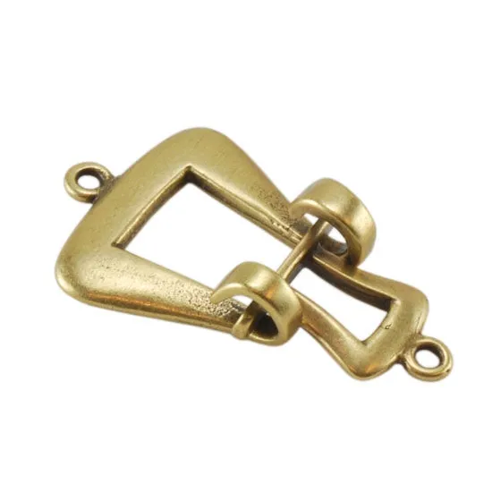 Bronze Plate Hook & Eye Clasp - Contemporary Large 26.6mm x 15mm - 1 Set