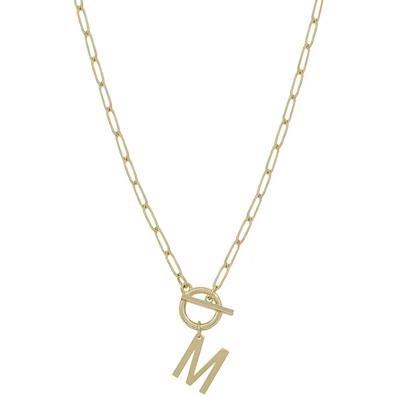 Chain Link Initial Letter Necklace