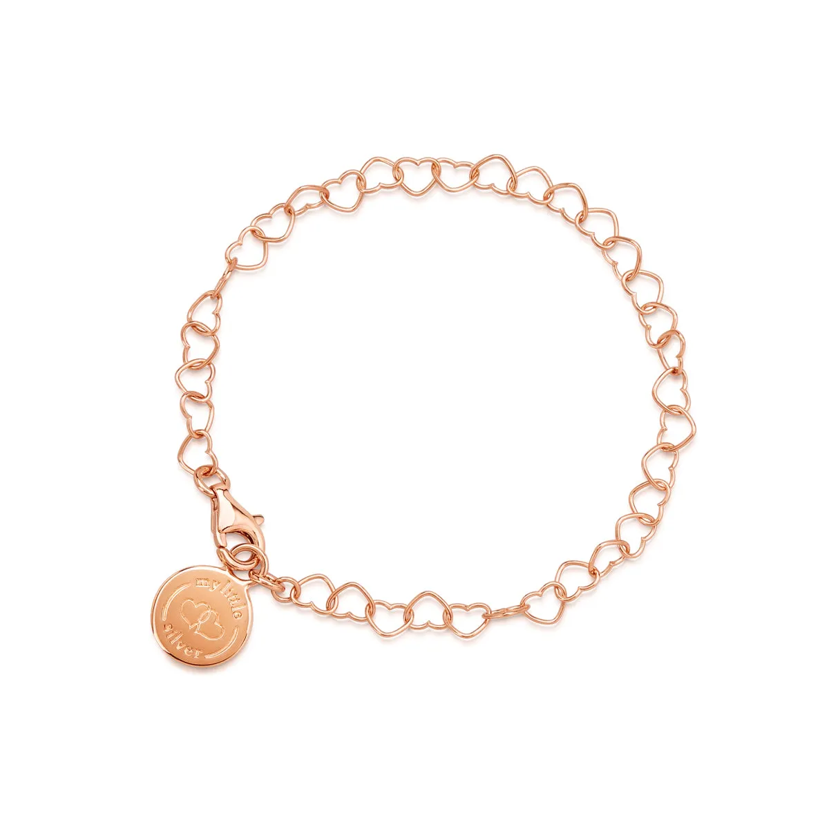 Chain of Hearts Children’s Charm Bracelet - Rose Gold