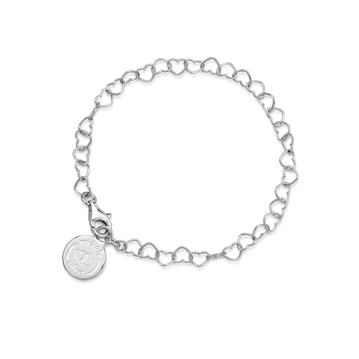 Chain of Hearts Children’s Charm Bracelet - Sterling Silver