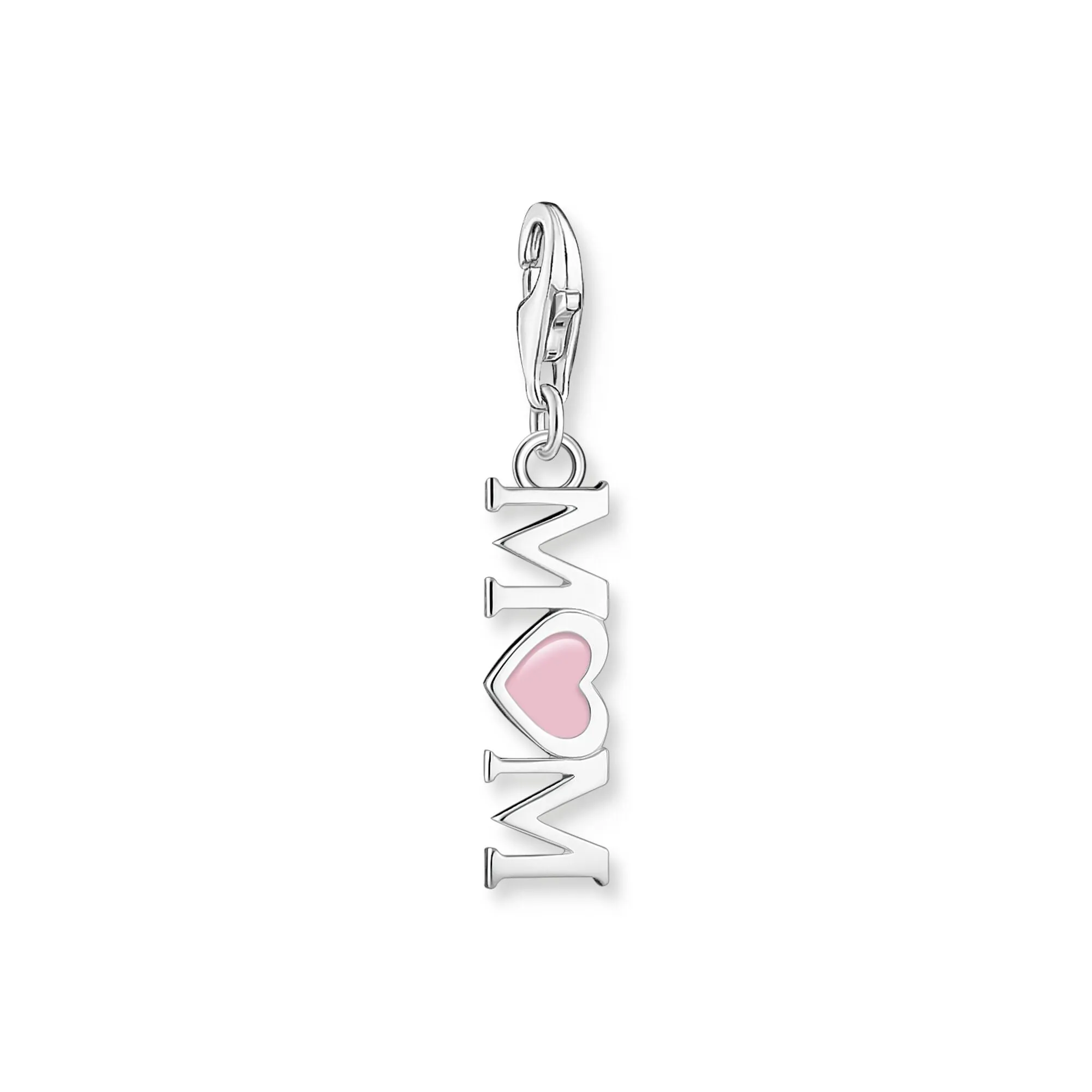 Charm Pendant Mom heart silver