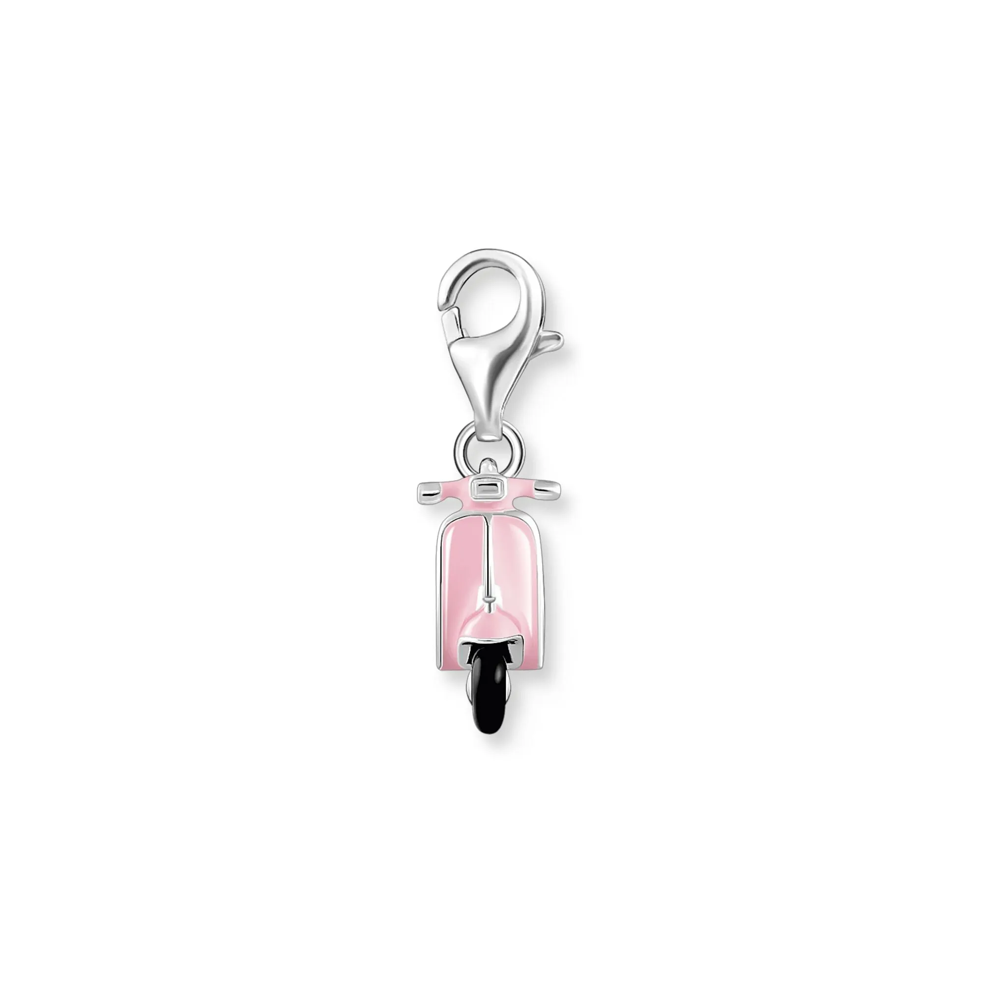 Silver Charm Pendant Scooter Necklace - Stylish & Trendy Accessory