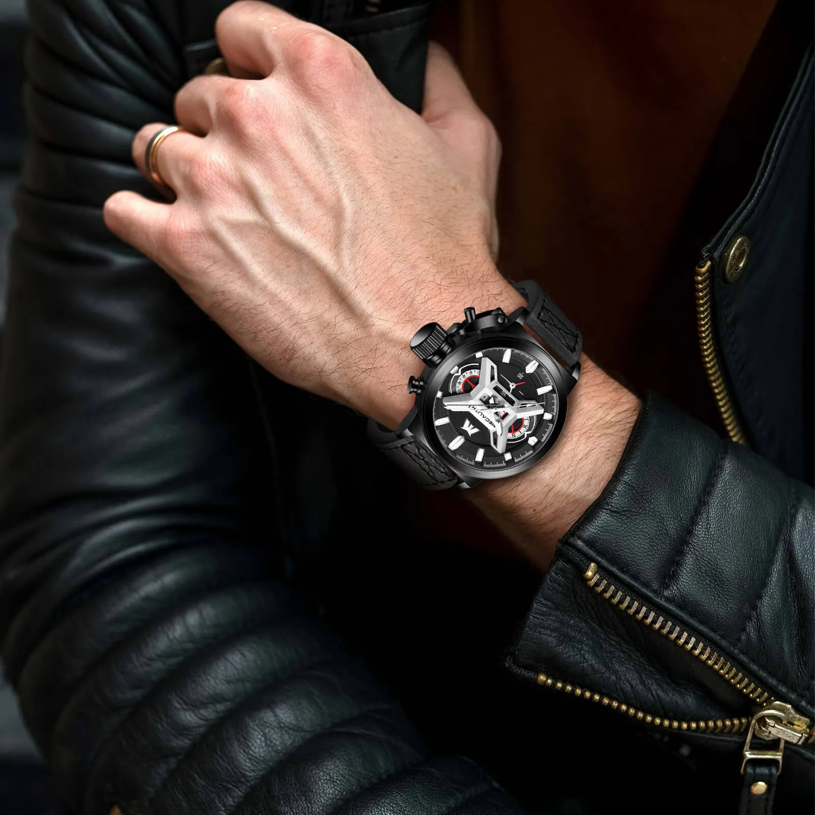 Chronograph Watch | Leather Band | 8263M