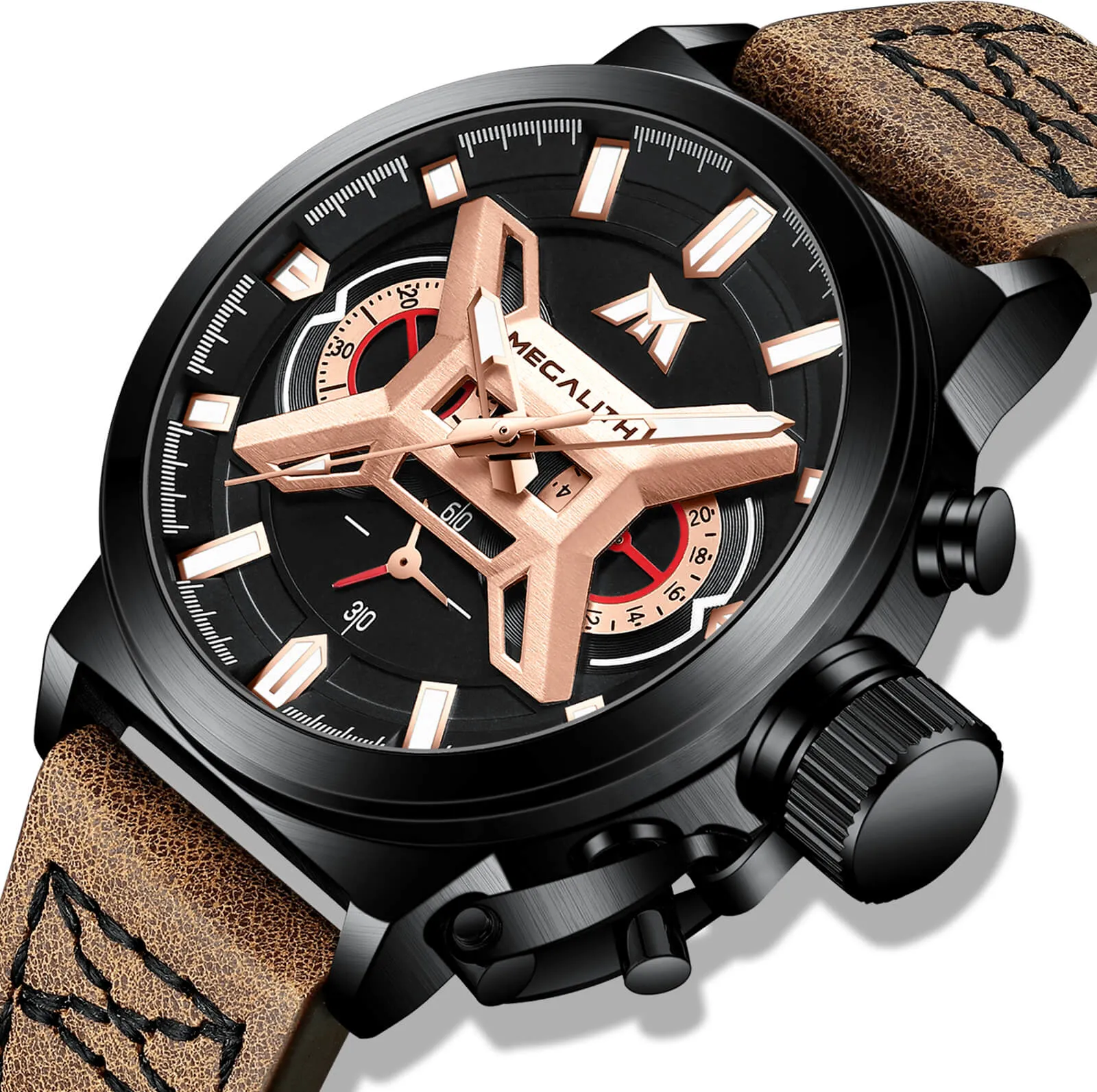 Chronograph Watch | Leather Band | 8263M