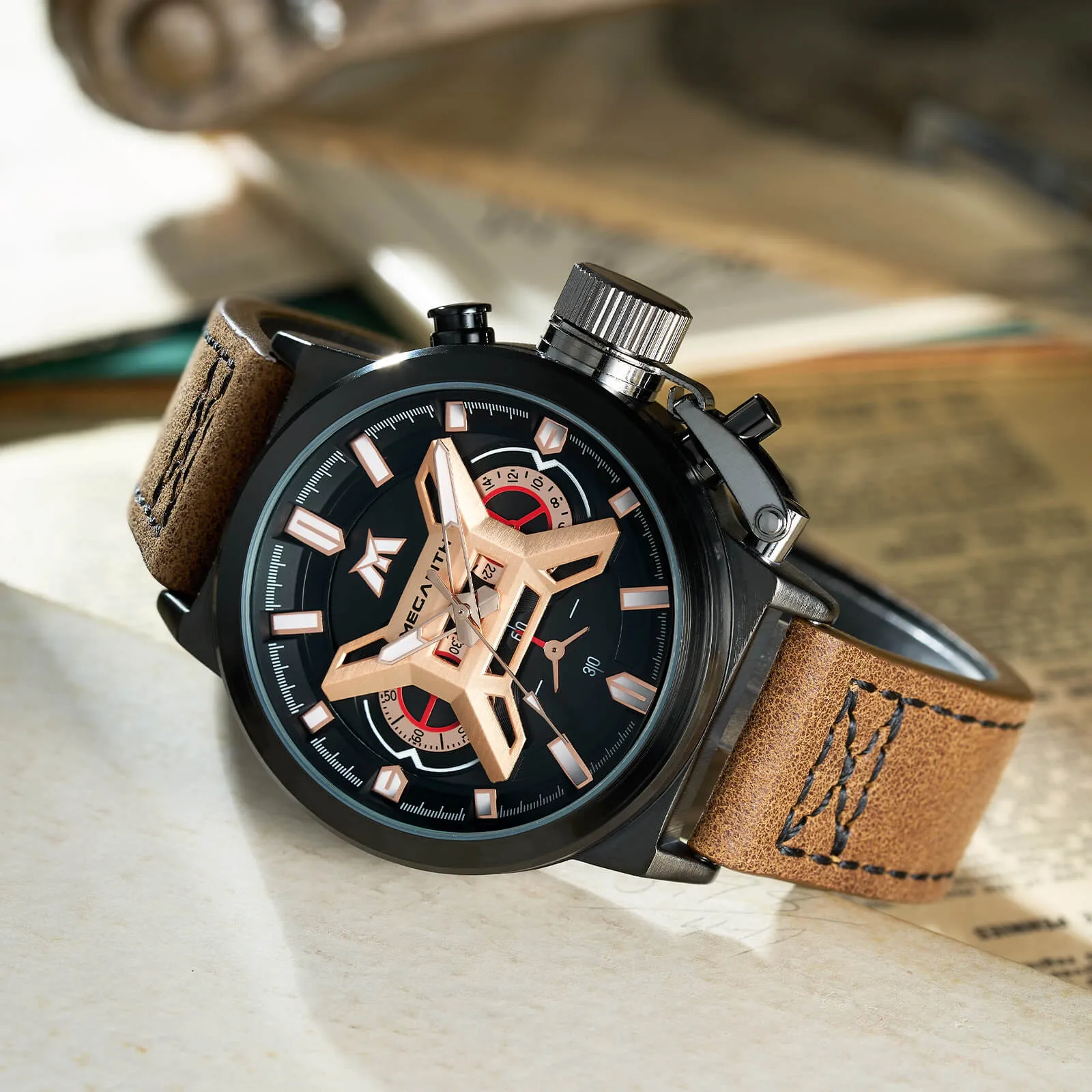 Chronograph Watch | Leather Band | 8263M