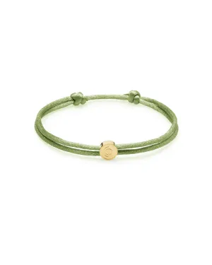 Croyez Monogram Satin Cord Green | Gold