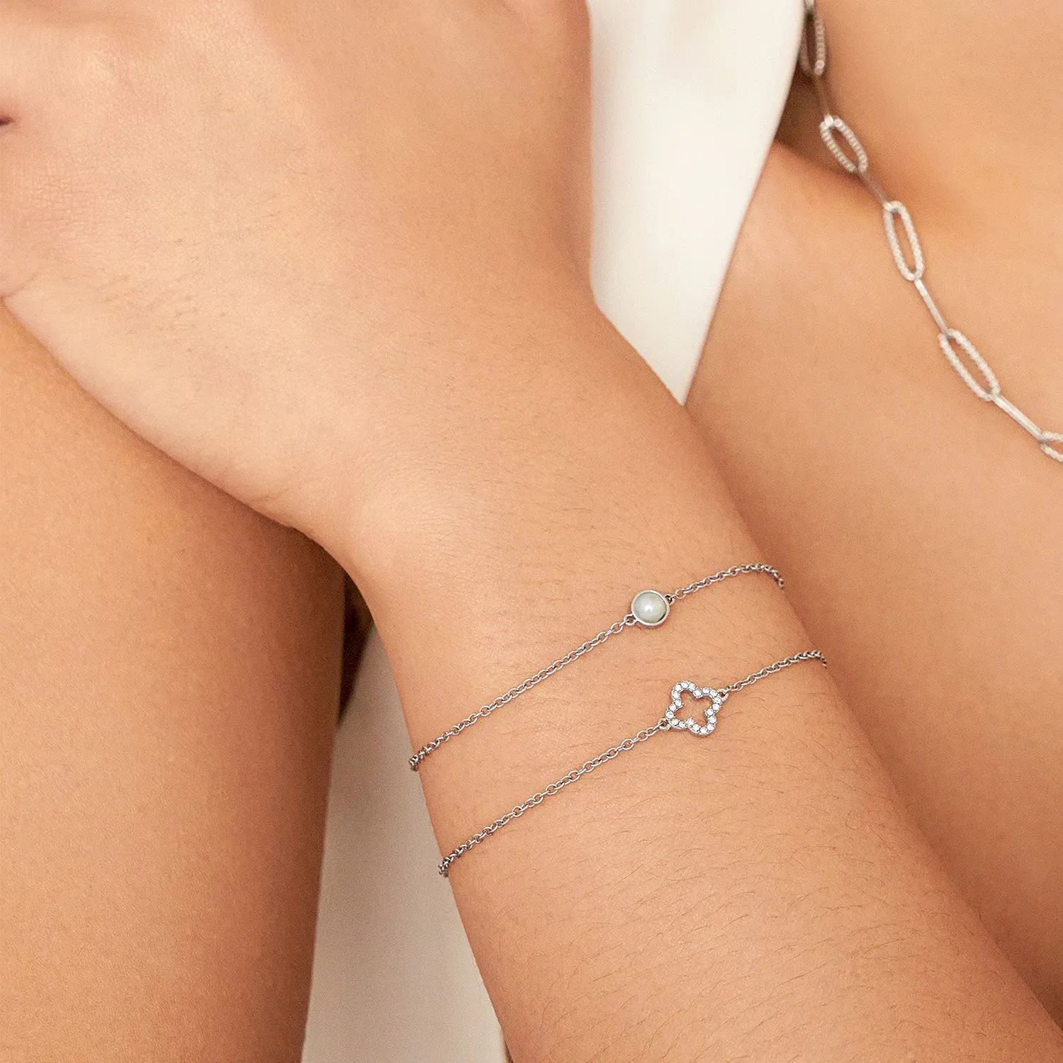 Crystal Clover Bracelet Bundle (Silver)